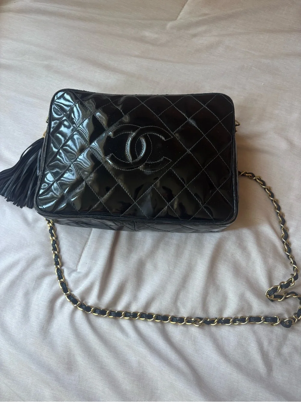 CHANEL black quilted